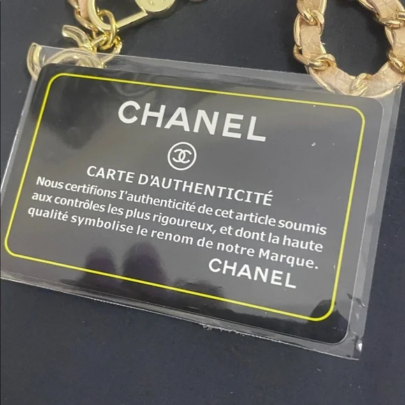 💕Chanel beige tan Mini wallet Quilted Bag with Gold Chain Vegan Leather - Picture 10 of 13